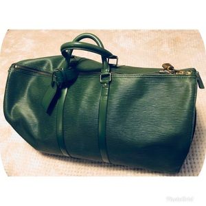 Louis Vuitton Green Speedy Duffle Bag